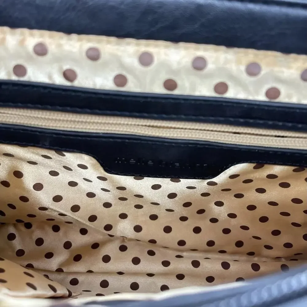 Melie Bianco Black & Brown Clutch Purse